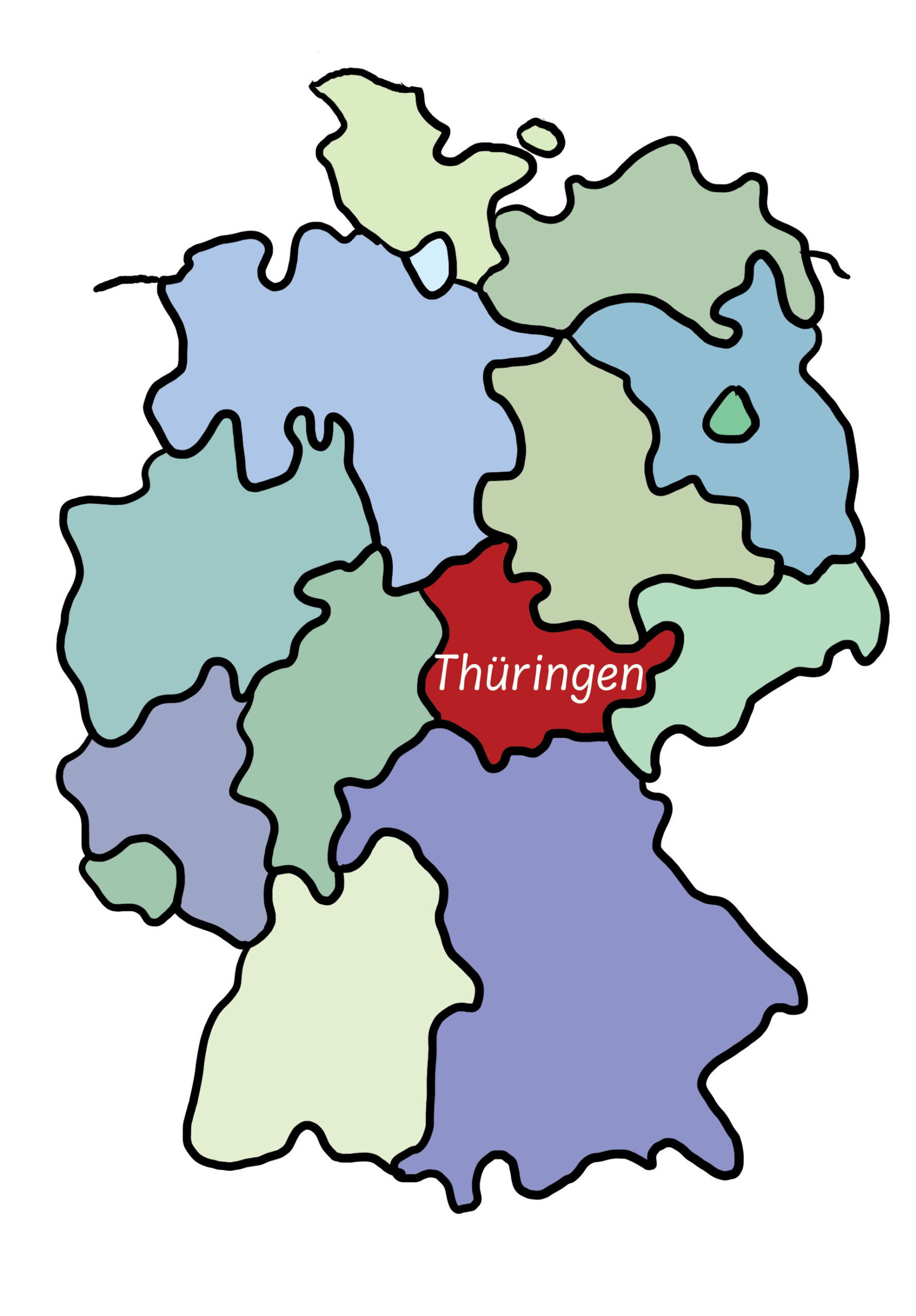 Karte Deutschland Thüringen