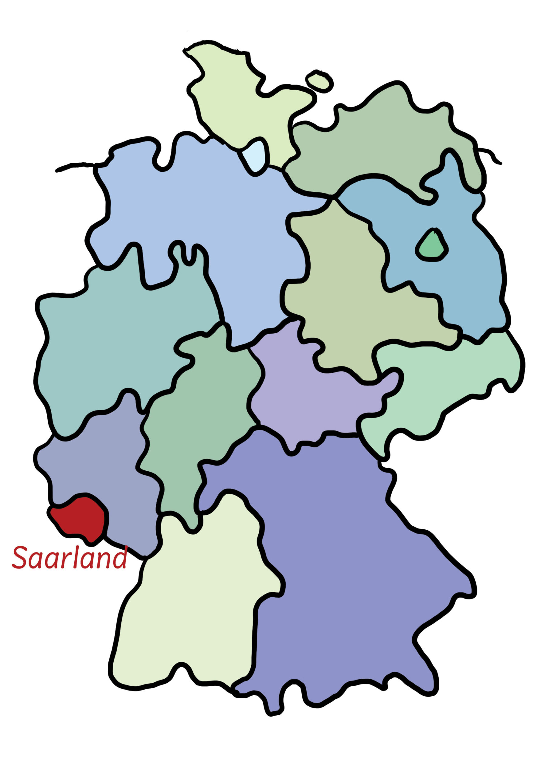 Karte Deutschland Saarland