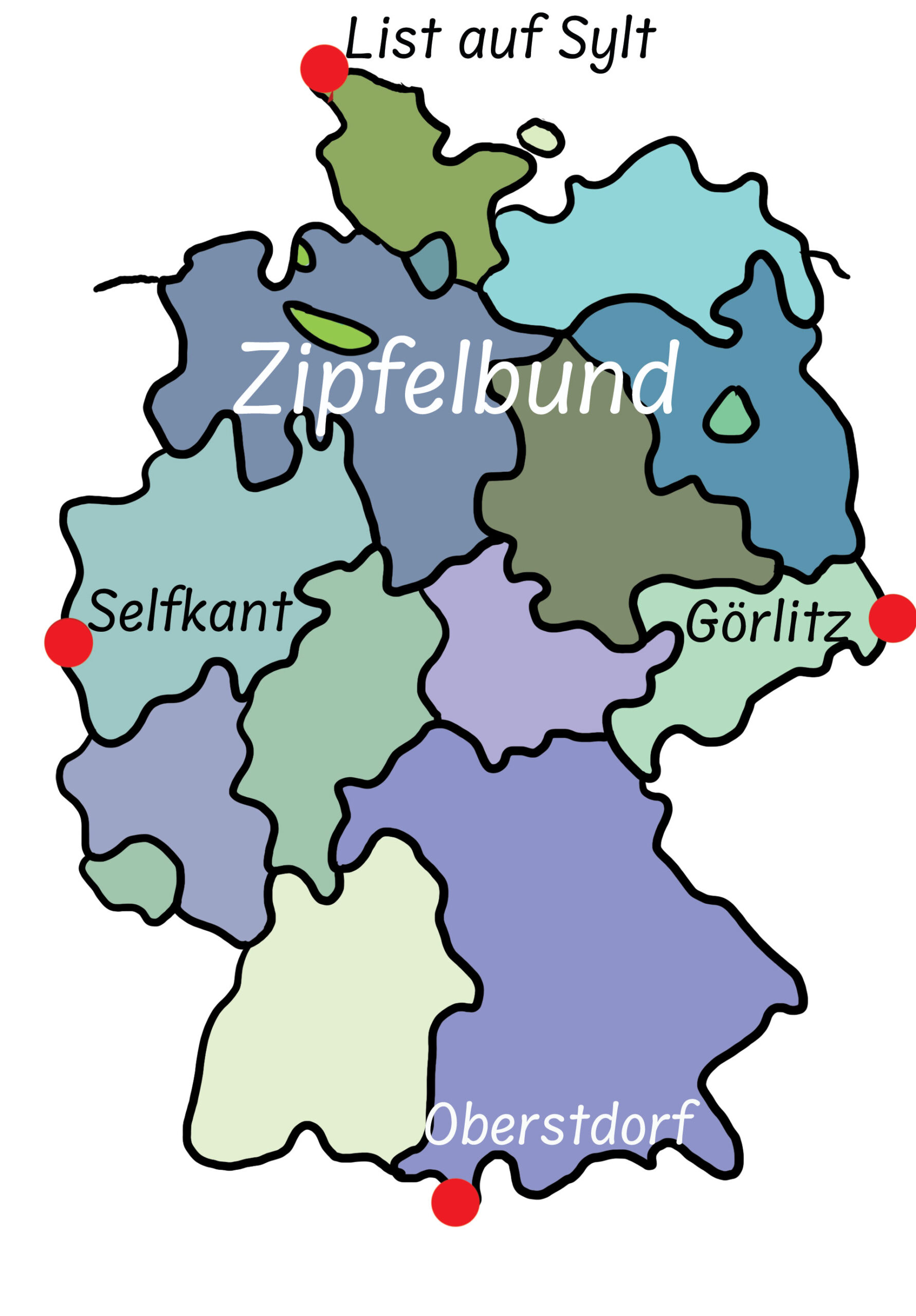 Karte Zipfelbund