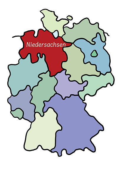 Sachsen-Anhalt auf der Deutschlandkarte