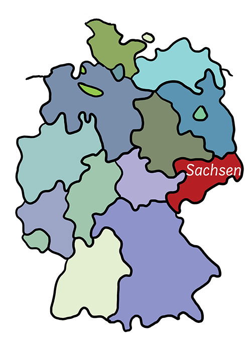 Sachsen-Anhalt auf der Deutschlandkarte